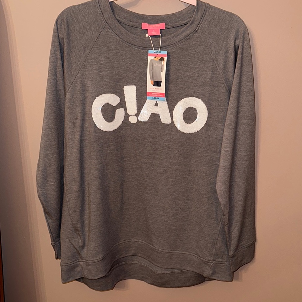 Isaac Mizrahi Grey Meredith Statement Tunic